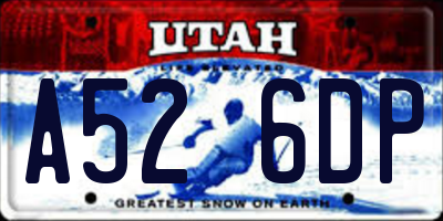 UT license plate A526DP