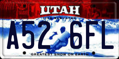 UT license plate A526FL