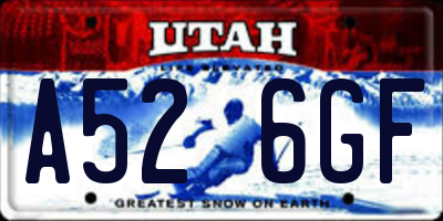 UT license plate A526GF