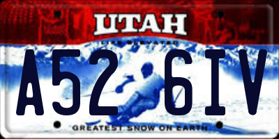 UT license plate A526IV