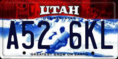 UT license plate A526KL