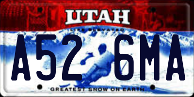 UT license plate A526MA