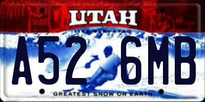 UT license plate A526MB