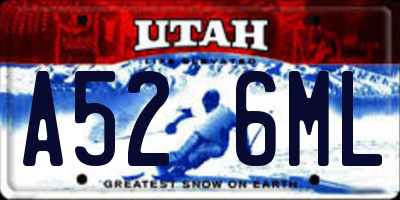 UT license plate A526ML