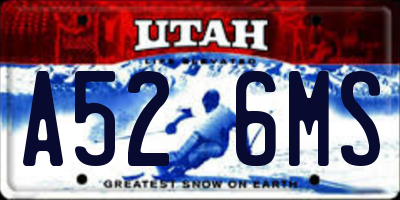 UT license plate A526MS