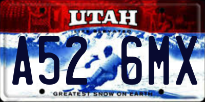 UT license plate A526MX