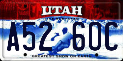UT license plate A526OC