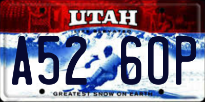 UT license plate A526OP