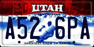 UT license plate A526PA