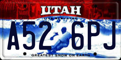 UT license plate A526PJ
