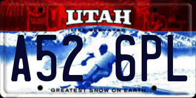 UT license plate A526PL