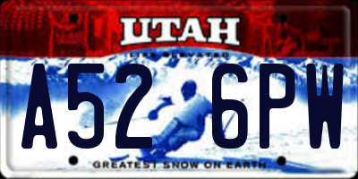 UT license plate A526PW
