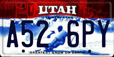 UT license plate A526PY