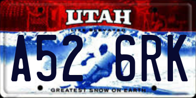 UT license plate A526RK