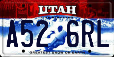 UT license plate A526RL