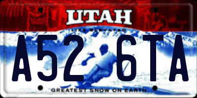 UT license plate A526TA