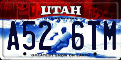 UT license plate A526TM