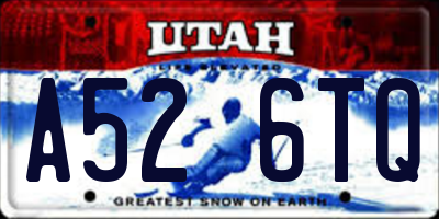 UT license plate A526TQ