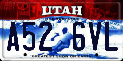 UT license plate A526VL