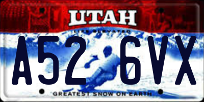 UT license plate A526VX