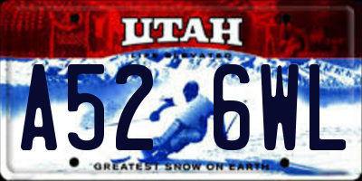 UT license plate A526WL