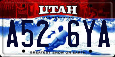 UT license plate A526YA
