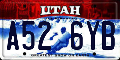 UT license plate A526YB