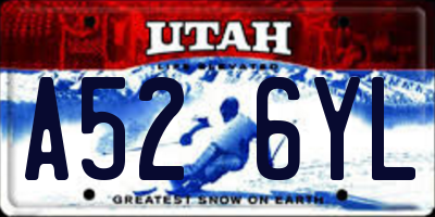 UT license plate A526YL