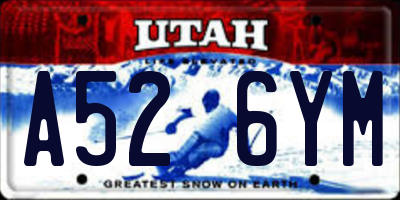 UT license plate A526YM