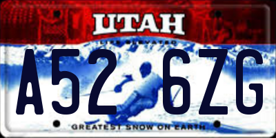 UT license plate A526ZG