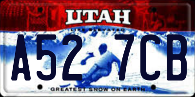 UT license plate A527CB