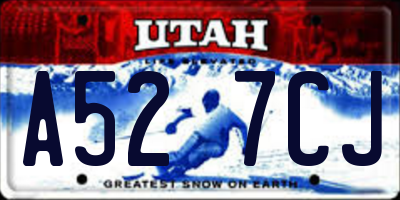 UT license plate A527CJ