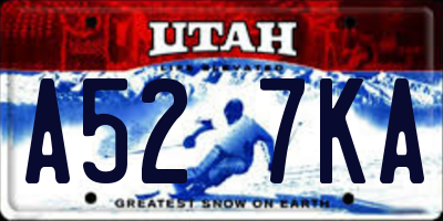 UT license plate A527KA