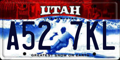 UT license plate A527KL