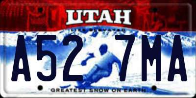 UT license plate A527MA