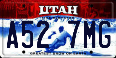 UT license plate A527MG