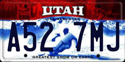 UT license plate A527MJ