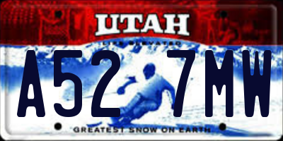 UT license plate A527MW