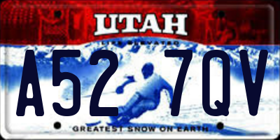 UT license plate A527QV