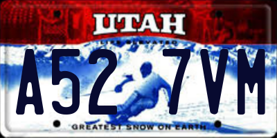 UT license plate A527VM