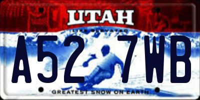 UT license plate A527WB