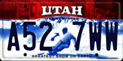 UT license plate A527WW