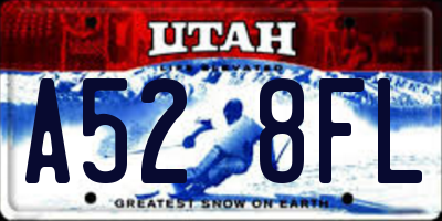 UT license plate A528FL