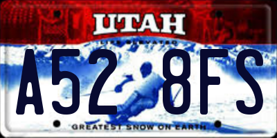 UT license plate A528FS
