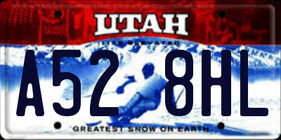 UT license plate A528HL