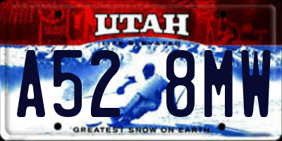 UT license plate A528MW
