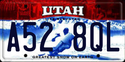 UT license plate A528QL