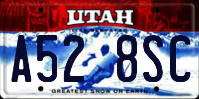 UT license plate A528SC