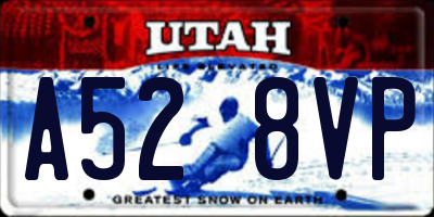 UT license plate A528VP