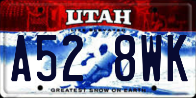 UT license plate A528WK